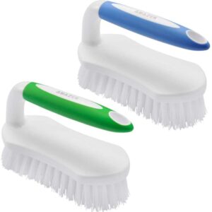 Amazer Scrub Brush Comfort Grip & Flexible Stiff Bristles Heavy Duty