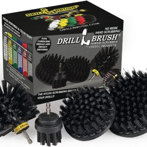 BBQ Grill Cleaning Ultra Stiff Drill Powered Cleaning Brushes 4 Piece Kit