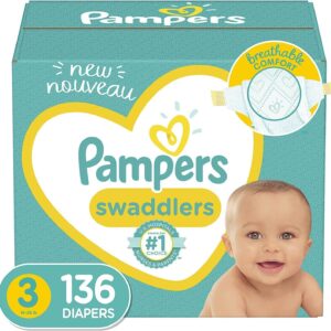 Diapers Size 3, 136 Count - Pampers