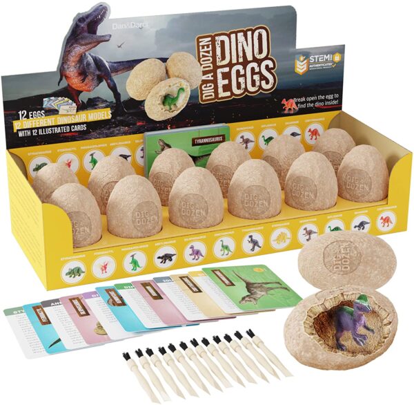 Dig a Dozen Dino Eggs Dig Kit - Easter Egg Toys for Kids