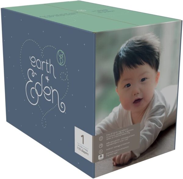 Earth + Eden Baby Diapers, Size 1, 176