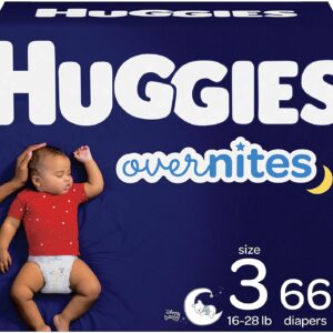 Nighttime Baby Diapers Size 3, 66 Ct, Huggies Overnites