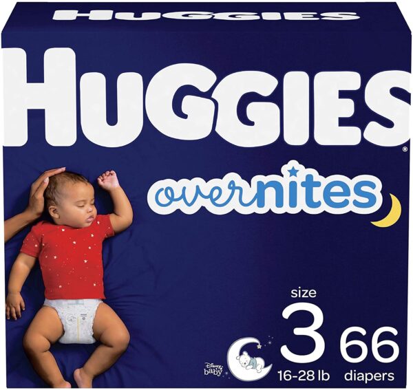 Nighttime Baby Diapers Size 3, 66 Ct, Huggies Overnites