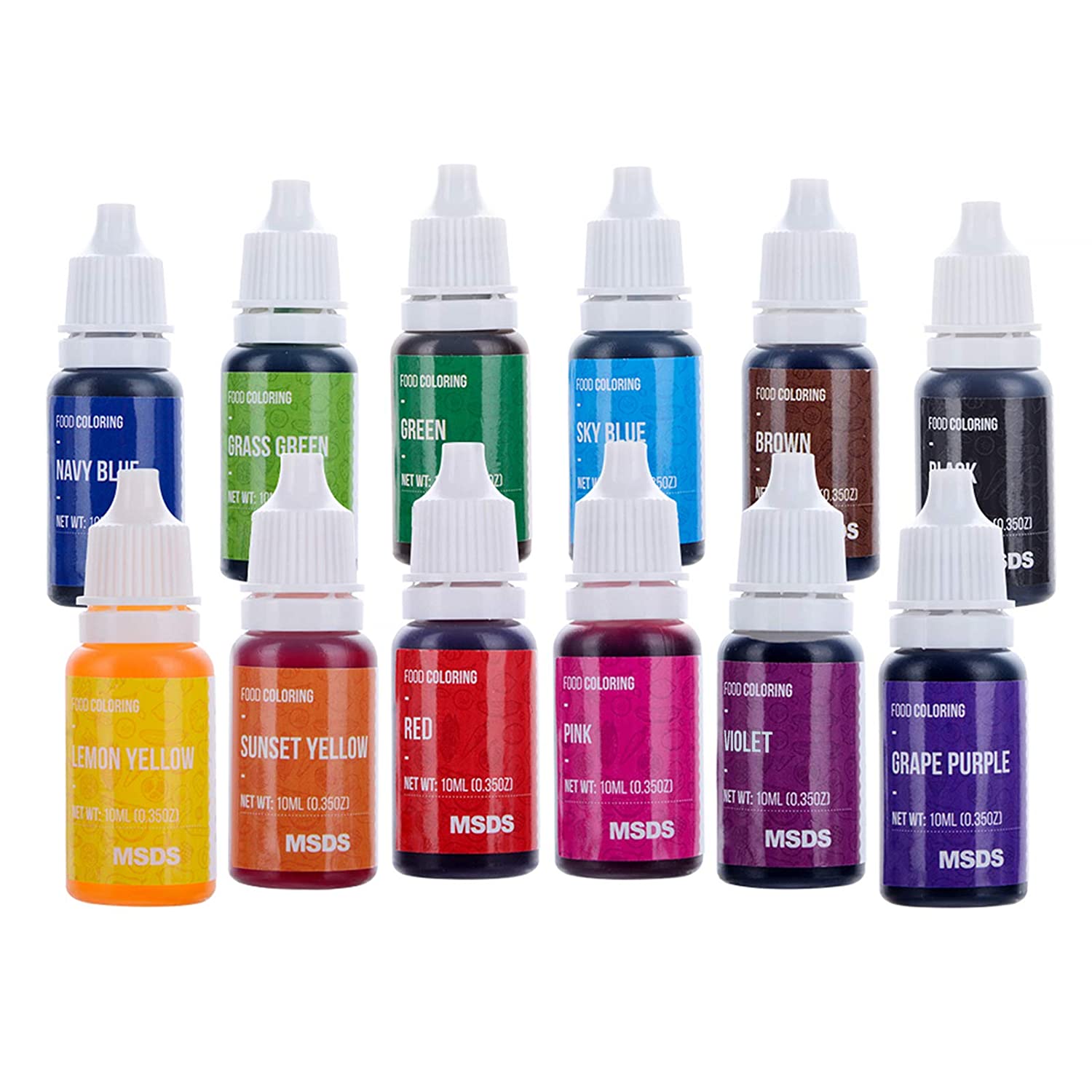 12 Color Cake Food Coloring Set