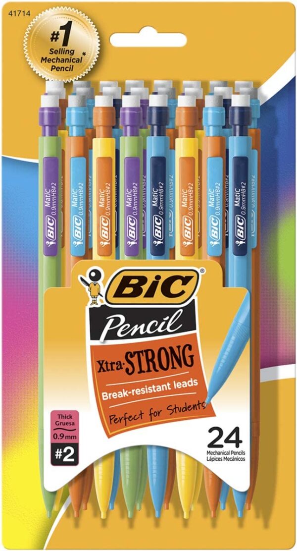 BIC Xtra-Strong Mechanical Pencil, Colorful Barrel, Thick Point (0.9mm)