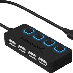 Sabrent 4-Port USB 2.0 Hub with Individual LED