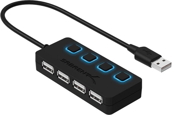 Sabrent 4-Port USB 2.0 Hub with Individual LED